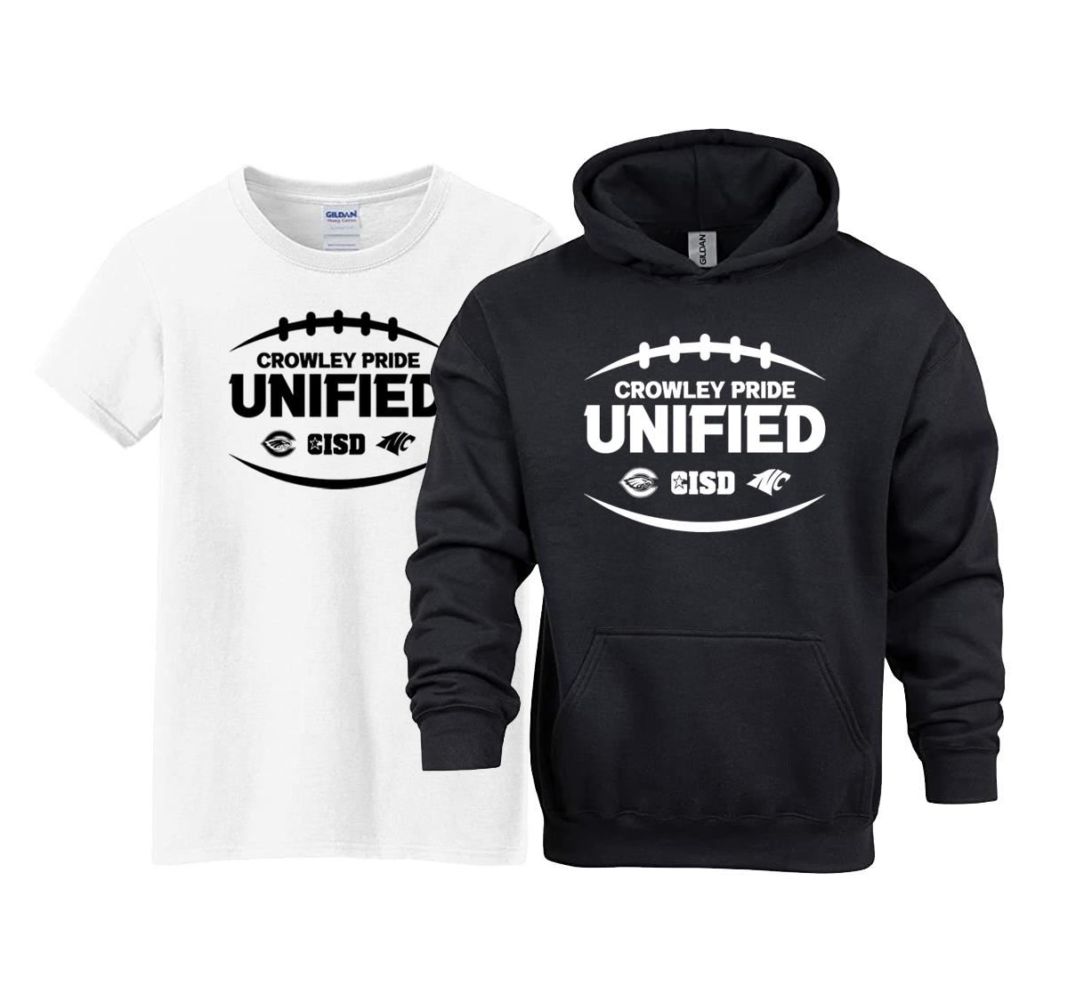Crowley Pride Unified t-shirt and hooded sweatshirt