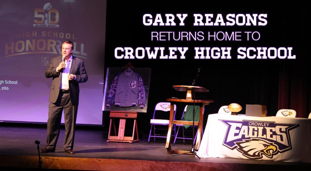 Gary Reasons returns home to Crowley High School 