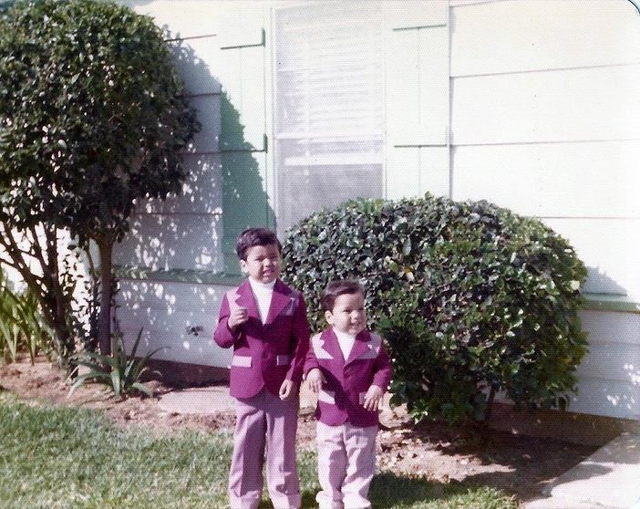 Ralph Vallejo as a child with brother
